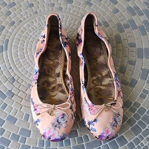 Sam Edelman Pink Floral Ballet Flats